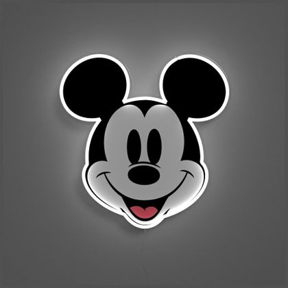 Neon Yellowpop Disney Mickey Printed Face