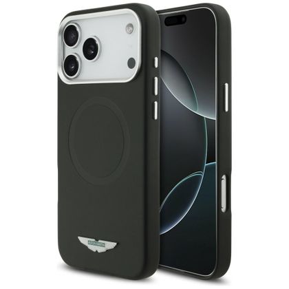 Etui Aston Martin HC FW Logo MagSafe do iPhone 17 Pro Max / 18 Pro Max czarny