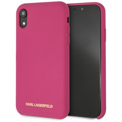 Karl Lagerfeld KLHCI61SLROG iPhone Xrhardcase fuksja/fushia Silicone