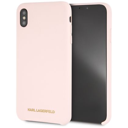 Karl Lagerfeld KLHCI65SLLPG iPhone XsMax hardcase jasnoróżowy/light pink Silicone