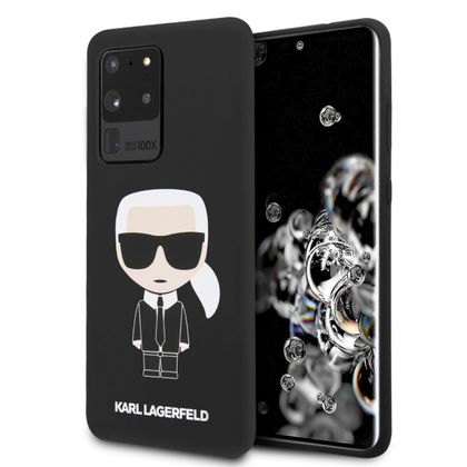 Karl Lagerfeld KLHCS69SLFKBK S20 UltraG988 hardcase czarny/black Silicone Iconic