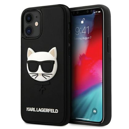 Karl Lagerfeld KLHCP12SCH3DBK iPhone 12mini 5,4" czarny/black hardcase 3D Rubber Choupette