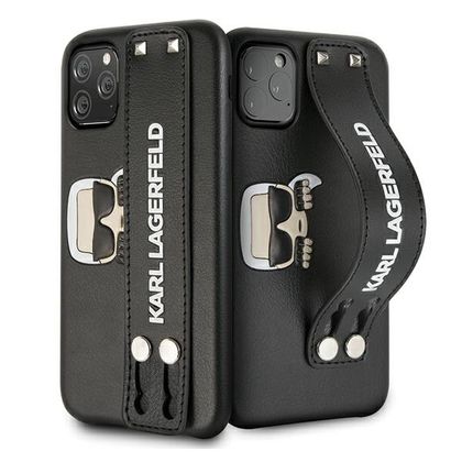Karl Lagerfeld KLHCN58HA2BK iPhone 11Pro czarny/black hardcase Iconic Hand Strap