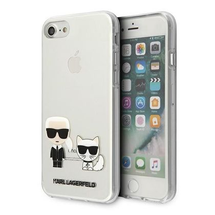 Karl Lagerfeld KLHCI8CKTR iPhone 7/8/SE2020 / SE 2022 hardcase Transparent Karl & Choupette