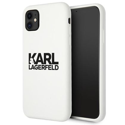 Karl Lagerfeld KLHCN61SLKLWH iPhone 116,1" / Xr Silicone Stack Logo biały/white
