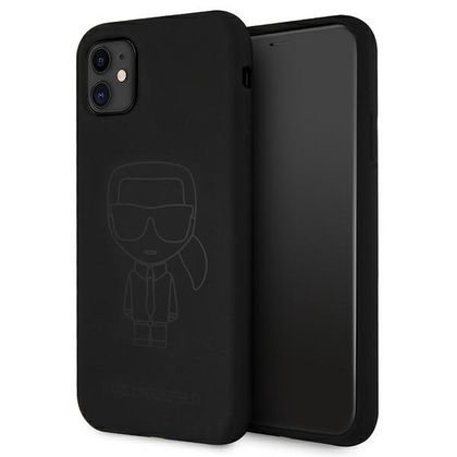Karl Lagerfeld KLHCN61SILTTBK iPhone 116,1" / Xr Silicone Ikonik Outline czarny/black
