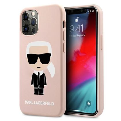 Karl Lagerfeld KLHCP12LSLFKPI iPhone 12Pro Max 6,7" hardcase jasnoróżowy/light pink Silicone Iconic