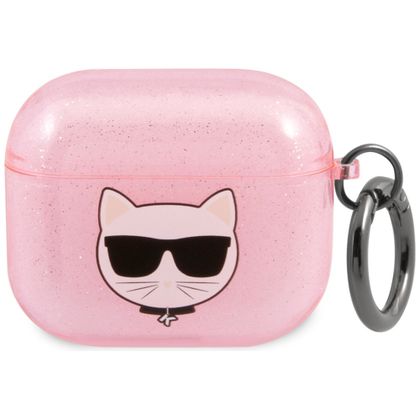 Karl Lagerfeld KLA3UCHGP AirPods 3 cover różowy/pink Glitter Choupette