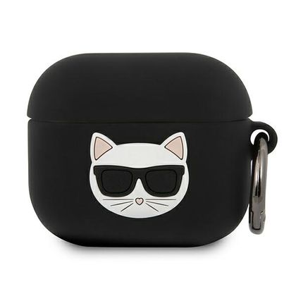 Karl Lagerfeld KLACA3SILCHBK AirPods 3 cover czarny/black Silicone Choupette