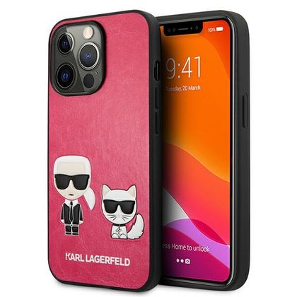 Karl Lagerfeld KLHCP13LPCUSKCP iPhone13 Pro / 13 6,1" fuksja/fuchsia hardcase Ikonik Karl & Choupette