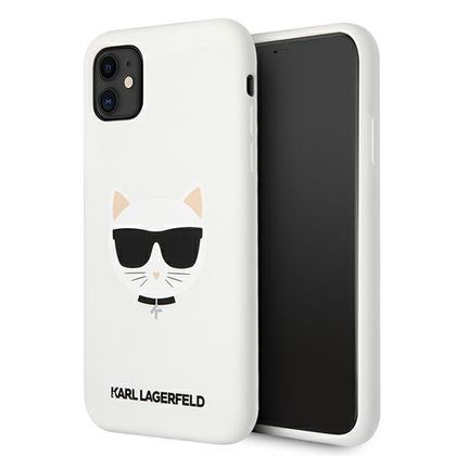 Karl Lagerfeld KLHCN61SLCHWH iPhone11 6,1" / Xr hardcase biały/white Silicone Choupette