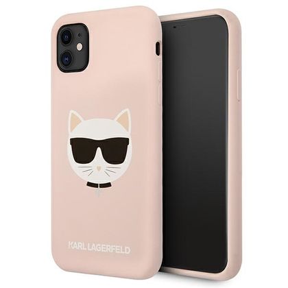 Karl Lagerfeld KLHCN61SLCHLP iPhone11 6,1" / Xr hardcase jasno różowy/light pink Silicone Choupette