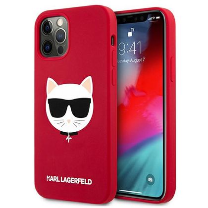 Karl Lagerfeld KLHCP12LSLCHRE iPhone12 Pro Max 6,7" hardcase czerwony/red Silicone Choupette