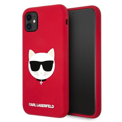 Karl Lagerfeld KLHCN61SLCHRE iPhone11 6,1" / Xr hardcase czerwony/red Silicone Choupette
