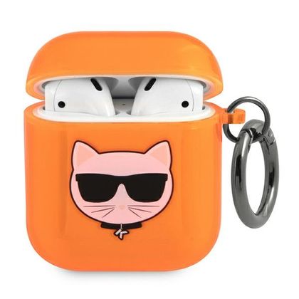 Karl Lagerfeld KLA2UCHFO AirPods 1/2cover pomarańczowy/orange Choupette