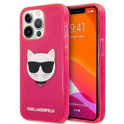 Karl Lagerfeld KLHCP13XCHTRP iPhone 13Pro Max 6,7" różowy/pink hardcase Glitter Choupette Fluo
