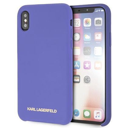 Karl Lagerfeld KLHCPXSLVOG iPhone X/Xs hardcase fioletowy/violet Silicone