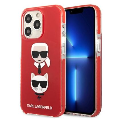 Karl Lagerfeld KLHCP13LTPE2TR iPhone 13Pro / 13 6,1" hardcase czerwony/red Karl&Choupette Head