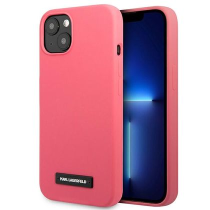Karl Lagerfeld KLHCP13MSLMP1PI iPhone 13 / 14 / 15 6,1" hardcase fuksja/fuchsia Silicone Plaque