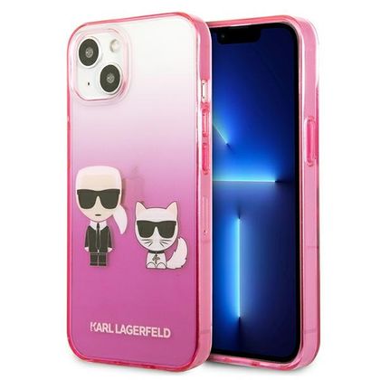 Karl Lagerfeld KLHCP13STGKCP iPhone 13mini 5,4" hardcase różowy/pink Gradient Ikonik Karl & Choupette