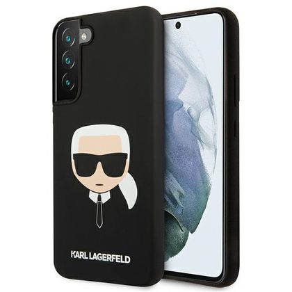 Karl Lagerfeld KLHCS22MSLKHBK S22+ S906 czarny/black hardcase Silicone Karl`s Head