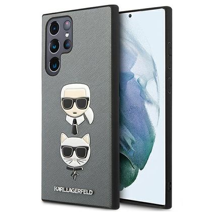 Karl Lagerfeld KLHCS22LSAKICKCSL S22Ultra S908 srebrny/silver Saffiano Karl & Choupette Head