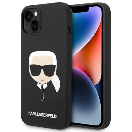 Karl Lagerfeld KLHMP14SSLKHBK iPhone 14/ 15 / 13 6,1" hardcase czarny/black Silicone Karl`s Head Magsafe