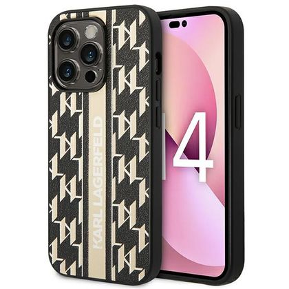 Karl Lagerfeld KLHCP14XPGKLSKW iPhone 14Pro Max 6,7" hardcase brązowy/brown Monogram Stripe