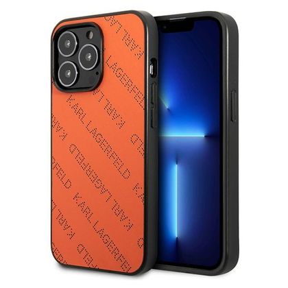 Karl Lagerfeld KLHCP13LPTLO iPhone 13Pro / 13 6,1" hardcase pomarańczowy/orange Perforated Allover