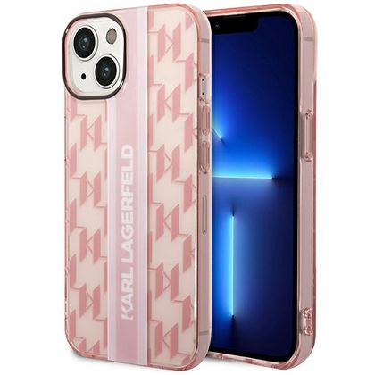 Karl Lagerfeld KLHCP14MHKLSPCP iPhone 14 Plus / 15 Plus 6,7" hardcase różowy/pink Mono Vertical Stripe