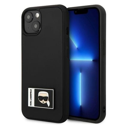 Karl Lagerfeld KLHCP13M3DKPK iPhone 13 / 14 / 15 6,1" czarny/black hardcase Ikonik Patch