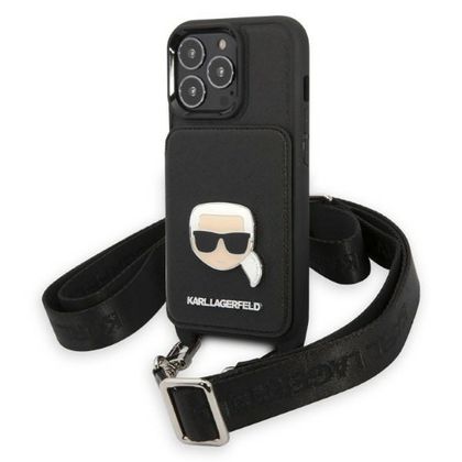 Karl Lagerfeld KLHCP13XSAKHPK iPhone 13Pro Max 6,7" hardcase Saffiano Metal Karl Head