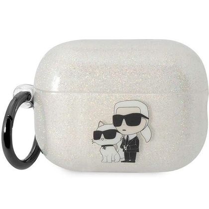 Karl Lagerfeld KLAP2HNKCTGT Airpods Pro2 (2022/2023) cover transparent Glitter Karl&Choupette
