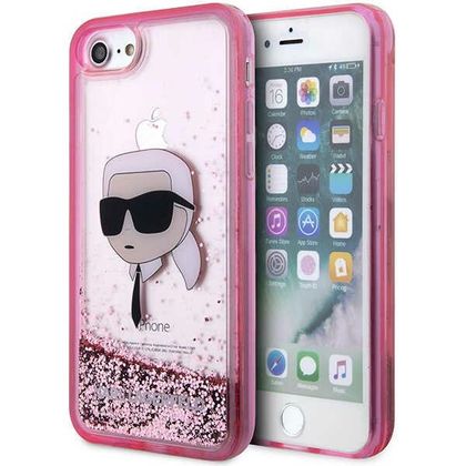 Karl Lagerfeld KLHCI8LNKHCP iPhone 7/8/SE 2020 / SE 2022 różowy/pink hardcase Glitter Karl Head