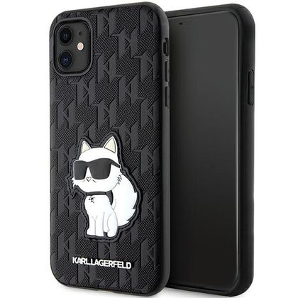 Karl Lagerfeld KLHCN61SAKHPCK iPhone 11/ Xr 6.1" czarny/black Saffiano Monogram Choupette