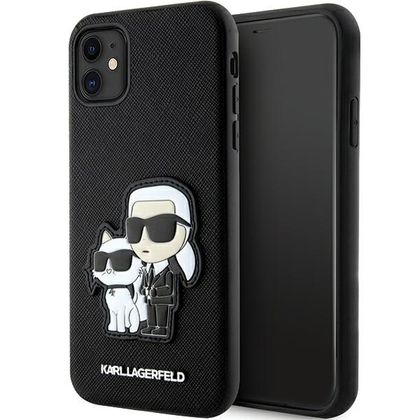 Karl Lagerfeld KLHCN61SANKCPK iPhone 11/ Xr 6.1" hardcase czarny/black Saffiano Karl & Choupette