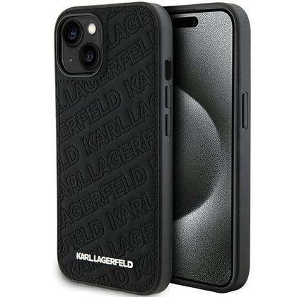 Karl Lagerfeld KLHCP15MPQKPMK iPhone 15 Plus / 14 Plus 6.7" czarny/black hardcase Quilted K Pattern