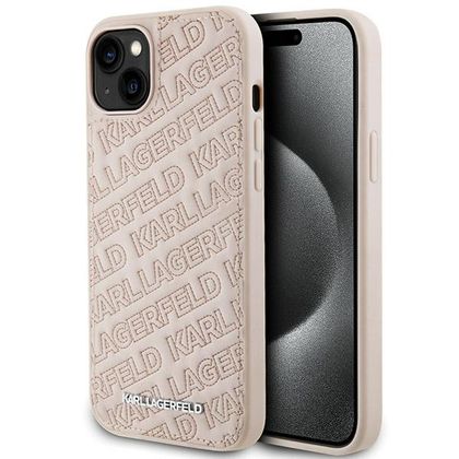 Karl Lagerfeld KLHCP15SPQKPMP iPhone 15 / 14 / 13 6.1" różowy/pink hardcase Quilted K Pattern