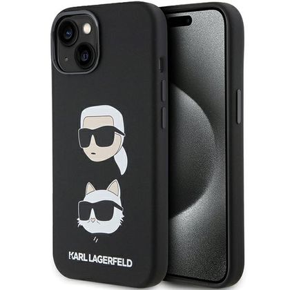 Karl Lagerfeld KLHCP15MSDHKCNK iPhone 15 Plus / 14 Plus 6.7" czarny/black Silicone Karl&Choupette Head