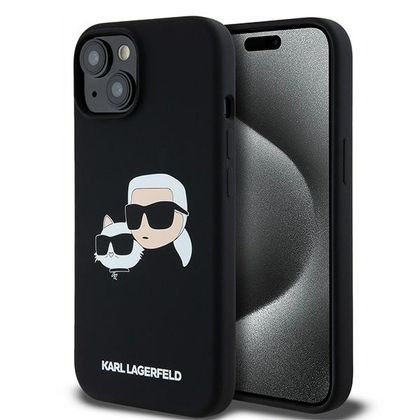 Karl Lagerfeld KLHMP15SSKCHPPLK iPhone 15 / 14 / 13 6.1" czarny/black hardcase Silicone Karl & Choupette MagSafe