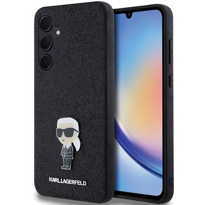 Karl Lagerfeld KLHCSA35GKNPSK A35 A356 czarny/black hardcase Fixed Glitter Ikonik Logo Metal Pin
