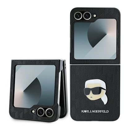 Karl Lagerfeld KLHCZF6PGKSKIHK Z Flip6 F741 / Z Flip7 FE czarny/black Saffiano Monogram
