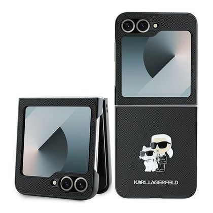 Karl Lagerfeld KLHCZF6SAPKCNPK Z Flip6 F741 / Z Flip7 FE czarny/black Saffiano Metal Pin
