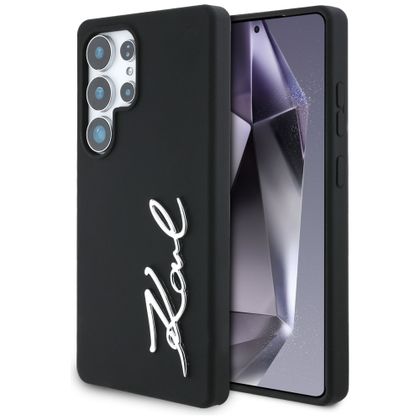 Etui Karl Lagerfeld Silicone Metal Signature Logo do Samsung Galaxy S25 Ultra czarny