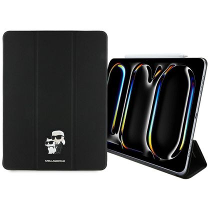Karl Lagerfeld KLFC13PM24SAKCK iPad Pro 13" M4 2024 / M5 2025 Book Cover czarny/black Saffiano Magnetic Karl &Choupette