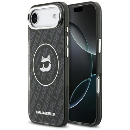 Etui Karl Lagerfeld IML Choupette Head Logo MagSafe do iPhone Air czarny