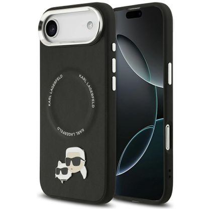 Etui Karl Lagerfeld Karl & Choupette Pins MagSafe do iPhone Air czarny
