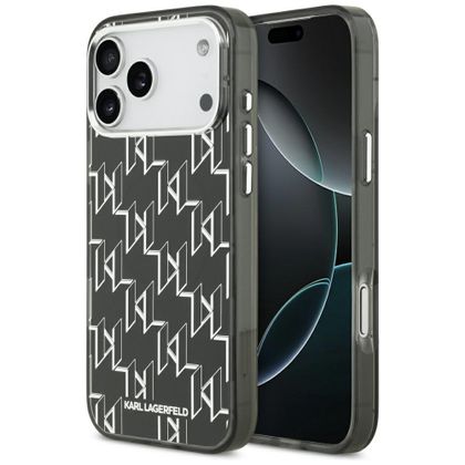 Etui Karl Lagerfeld IML KL Monogram MagSafe do iPhone 17 Pro Max / 18 Pro Max czarny