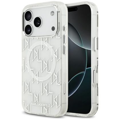 Etui Karl Lagerfeld IML KL Monogram MagSafe do iPhone 17 Pro / 18 Pro biały