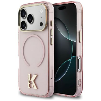 Etui Karl Lagerfeld IML K Head Logo MagSafe do iPhone 17 Pro / 18 Pro różowy